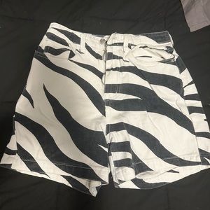 Denim Zebra Shorts